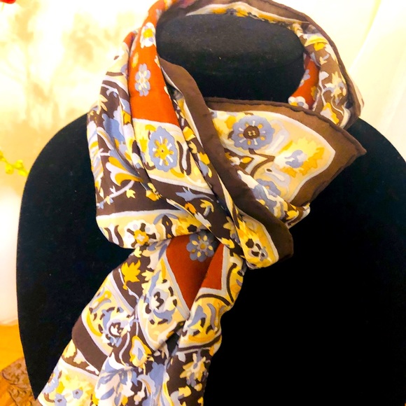 Echo Accessories - Club Echo 100% Brown Silk Scarf
